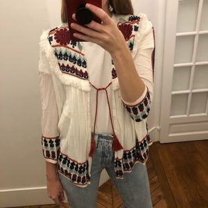 Zara Embroidered Bolero Size Small